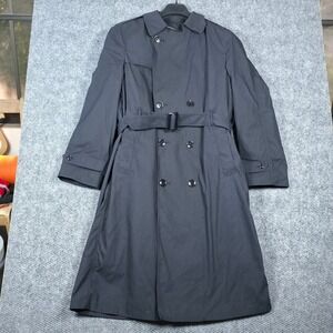 US Military Army All Weather Men 40L Garrison Collection Trench Coat Black
